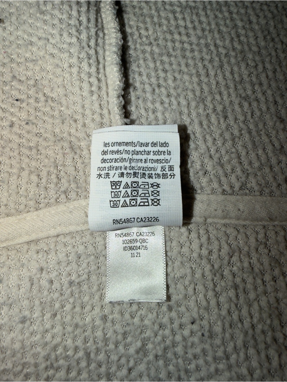 PINK Victoria's Secret Ivory Sherpa Half-Zip Hoodie - Picture 8 of 10